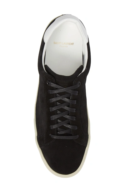 Shop Saint Laurent Alpha Low Top Sneaker In Black Suede