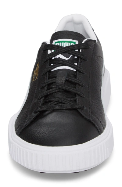 Shop Puma Breaker Low Top Sneaker In Black/ White Leather