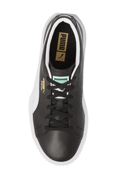 Shop Puma Breaker Low Top Sneaker In Black/ White Leather