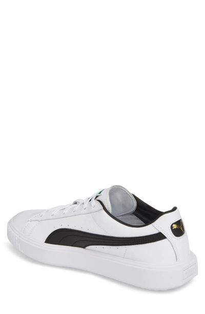 Shop Puma Breaker Low Top Sneaker In White/ Black Leather