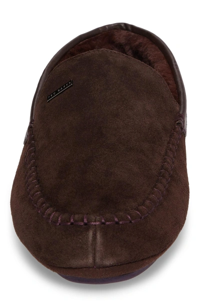 Shop Ted Baker Moriss Slipper In Brown Suede