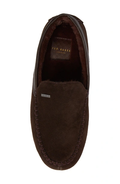 Shop Ted Baker Moriss Slipper In Brown Suede