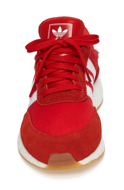 Shop Adidas Originals Iniki Runner Sneaker In Red/ White/ Gum 3