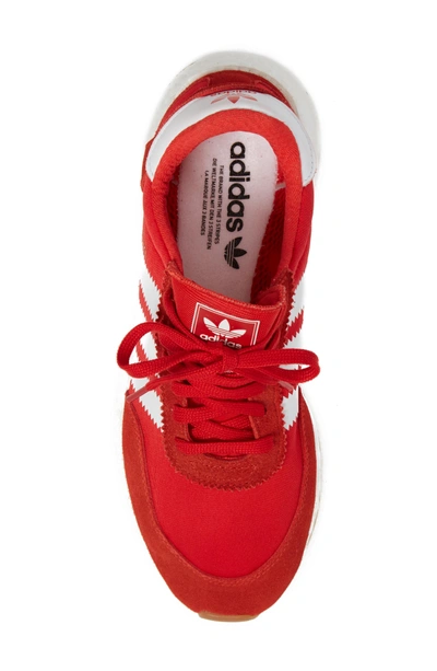 Shop Adidas Originals Iniki Runner Sneaker In Red/ White/ Gum 3