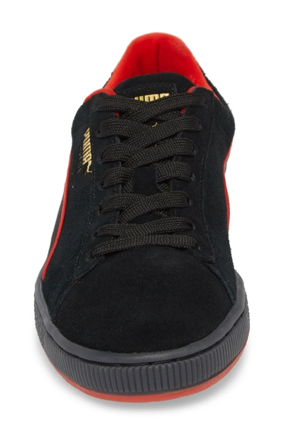 Shop Puma X Fubu Suede Classic Sneaker In  Black - High Risk Red