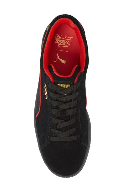Shop Puma X Fubu Suede Classic Sneaker In  Black - High Risk Red