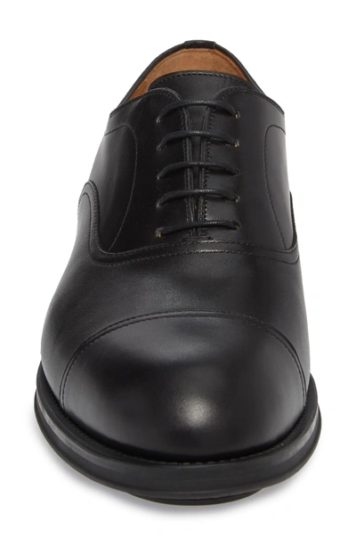 Shop Magnanni Tadeo Cap Toe Oxford In Black Leather