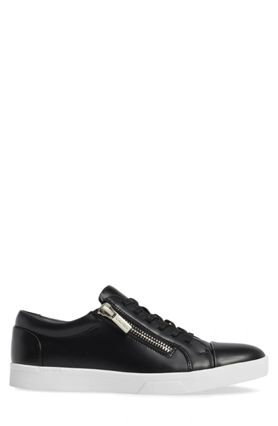 Calvin Klein Men's Ibrahim Box Leather Sneakers Men's Shoes In Black |  ModeSens