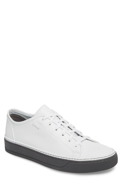 Shop Lanvin Mini Logo Clean Sneaker In White