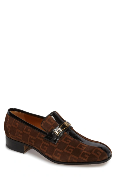 Shop Gucci Square-g Loafer In Nero Sigaro