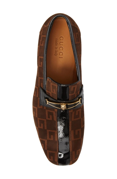 Shop Gucci Square-g Loafer In Nero Sigaro