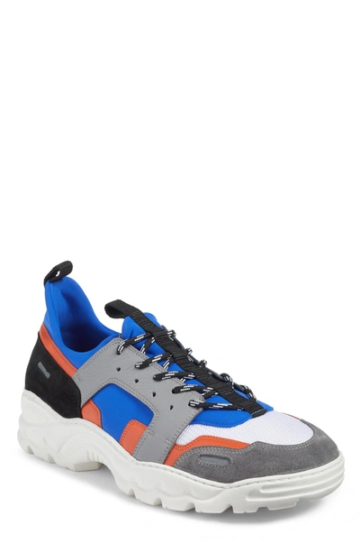 Shop Ami Alexandre Mattiussi Colorblock Runner Sneaker In Blue