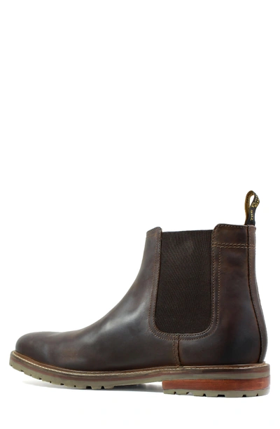 Shop Florsheim Estabrook Mid Chelsea Boot In Brown Crazy Horse Leather