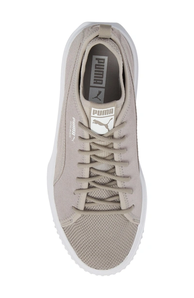 Shop Puma Breaker Mesh Sneaker In Ash/ White Suede
