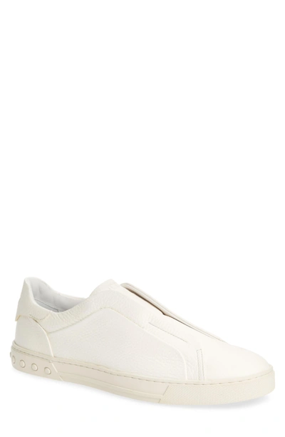 Shop Tod's Cassetta Slip-on Sneaker In White