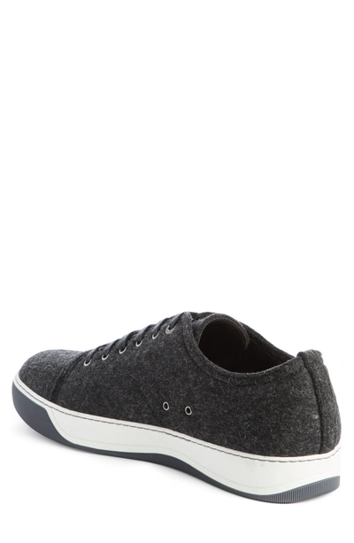 Shop Lanvin Low Top Sneaker In Anthracite