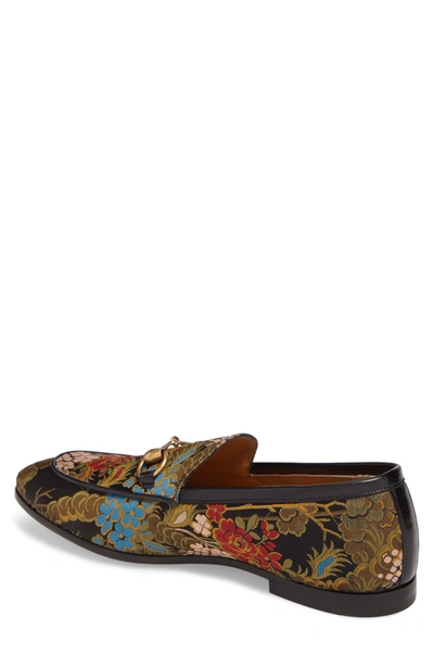 Shop Gucci Jordaan Jacquard Loafer In Black