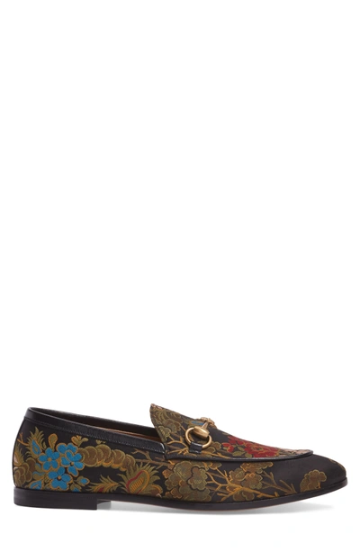 Shop Gucci Jordaan Jacquard Loafer In Black