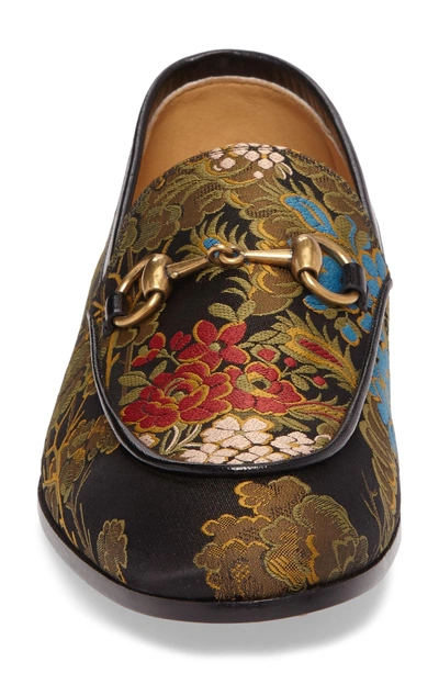 Shop Gucci Jordaan Jacquard Loafer In Black