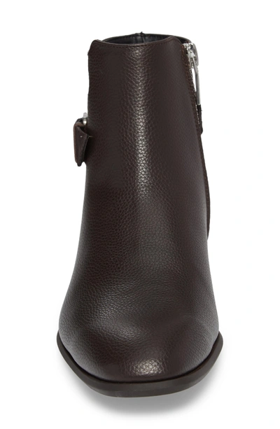 Shop Calvin Klein Lorenzo Buckle Boot In Dark Brown