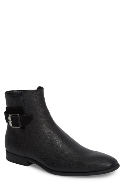 Shop Calvin Klein Lorenzo Buckle Boot In Black