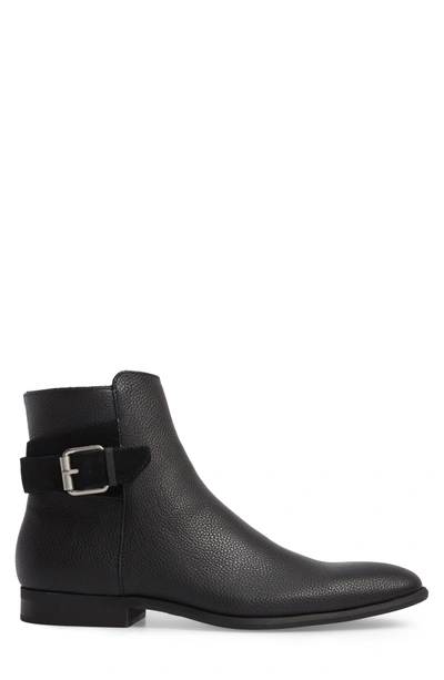 Shop Calvin Klein Lorenzo Buckle Boot In Black