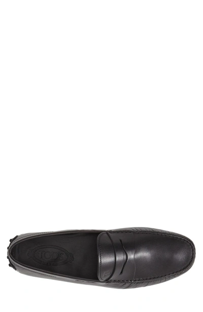 Shop Tod's 'gommini' Penny Driving Moccasin In Black Leather