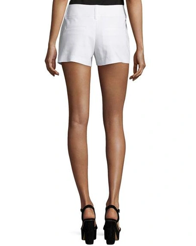 Shop Alice And Olivia Classic Cady Shorts In White