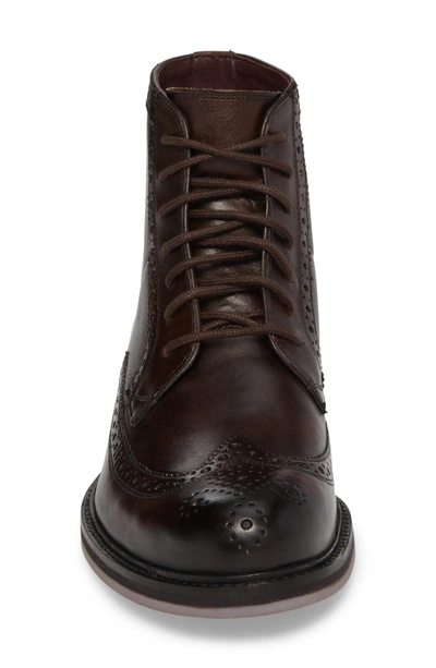 Shop Ted Baker Miylan Wingtip Boot In Brown Leather