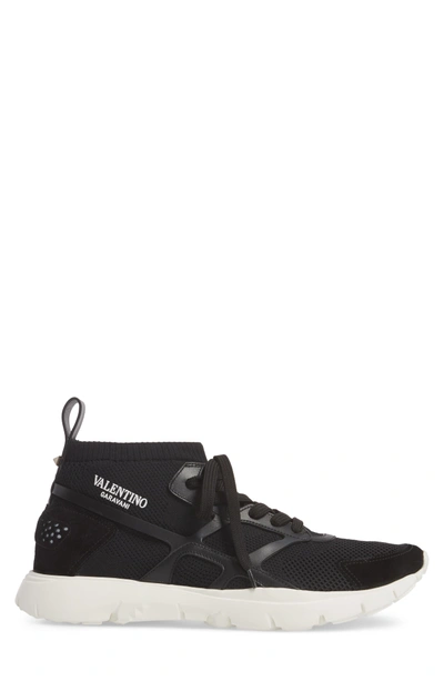 Shop Valentino Sound High Sneaker In Nero