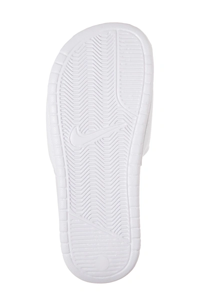 Shop Nike Benassi Jdi Customizable Slide Sandal In White/ White