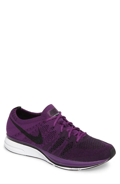 Shop Nike Lab Flyknit Trainer Sneaker In Night Purple/ Black/ White