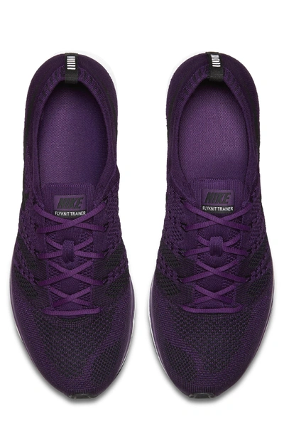 Shop Nike Lab Flyknit Trainer Sneaker In Night Purple/ Black/ White
