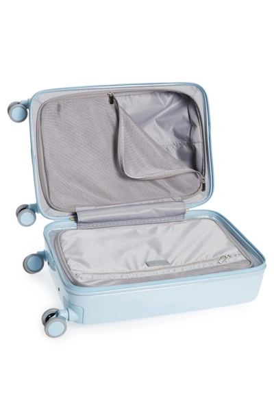 Shop Raden The A22 22-inch Charging Wheeled Carry-on - Blue In Light Blue Gloss