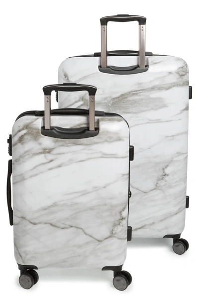 Shop Gucci Astyll 22-inch & 30-inch Spinner Luggage Set In Milk Marble