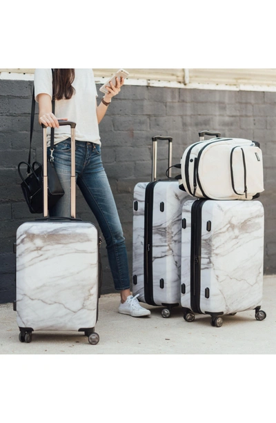 Shop Gucci Astyll 22-inch & 30-inch Spinner Luggage Set In Milk Marble