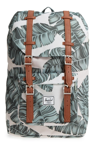 Shop Herschel Supply Co Little America - Mid Volume Backpack - Metallic In Silver Birch Palm