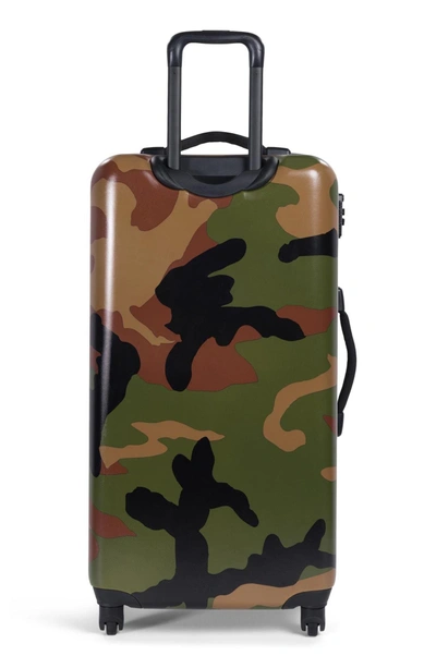 Shop Herschel Supply Co Trade 34-inch Large Wheeled Packing Case - Green In Woodland Camo