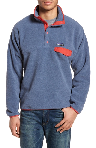 Shop Patagonia Synchilla Snap-t Fleece Pullover In Dolomite Blue