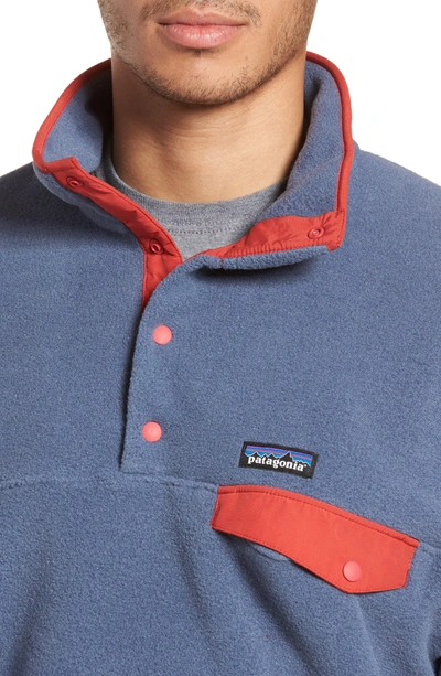 Shop Patagonia Synchilla Snap-t Fleece Pullover In Dolomite Blue