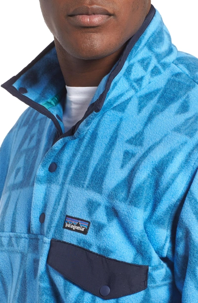Shop Patagonia Synchilla Snap-t Fleece Pullover In Blue