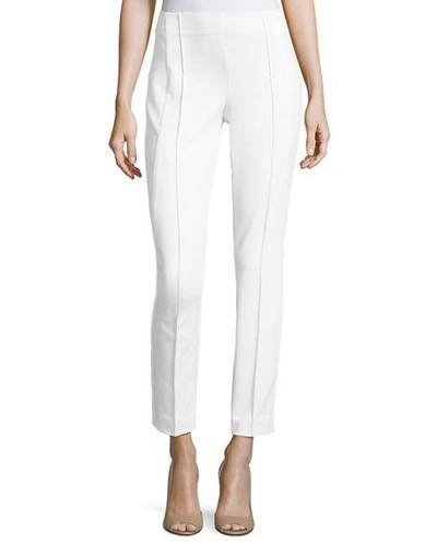 Shop Lafayette 148 Gramercy Acclaimed-stretch Pants In White