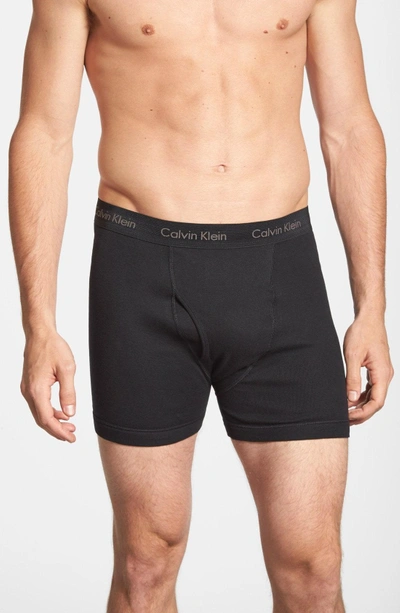 Shop Calvin Klein 3-pack Boxer Briefs In Black