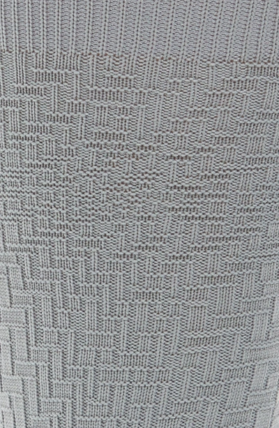 Shop Cole Haan Distorted Texture Crew Socks In Light Grey