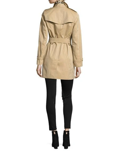 Shop Burberry The Kensington - Mid-length Heritage Trench Coat, Honey