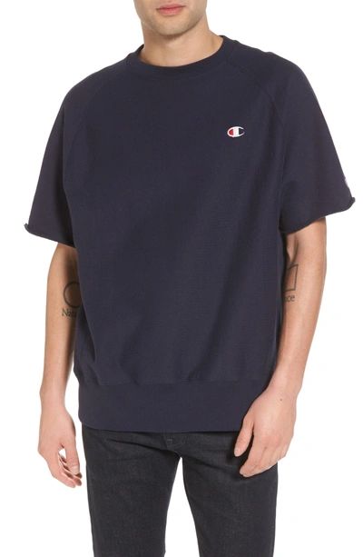 Champion sweatshirt short sleeve best sale