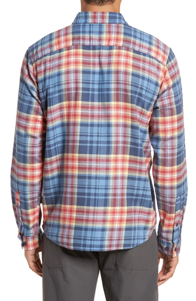 Shop Patagonia Regular Fit Organic Cotton Flannel Shirt In Railroad Blue