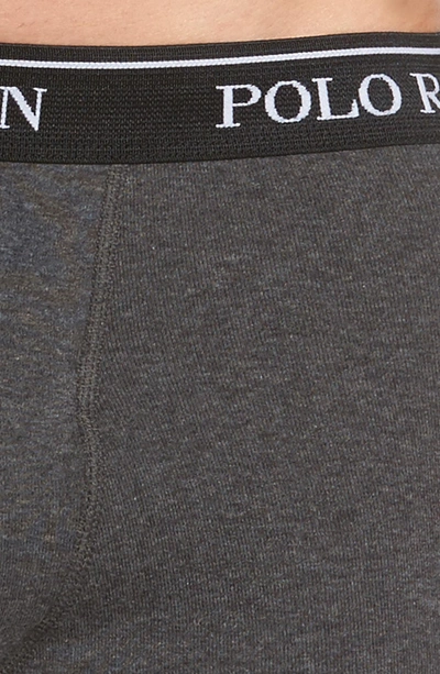 Shop Polo Ralph Lauren 5-pack Cotton Boxer Briefs In Grey/ Dark Grey/ Black