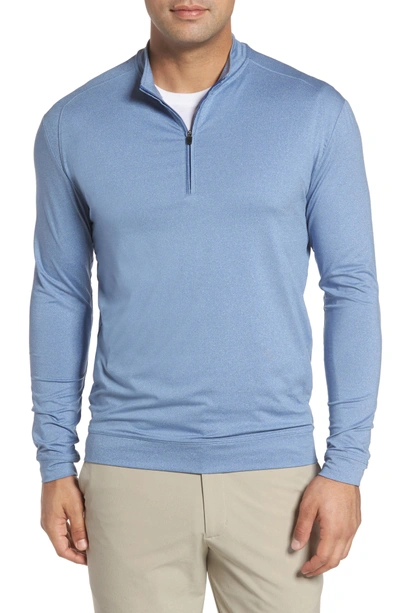 Shop Johnnie-o Flex Classic Fit Quarter Zip Pullover In Laguna Blue