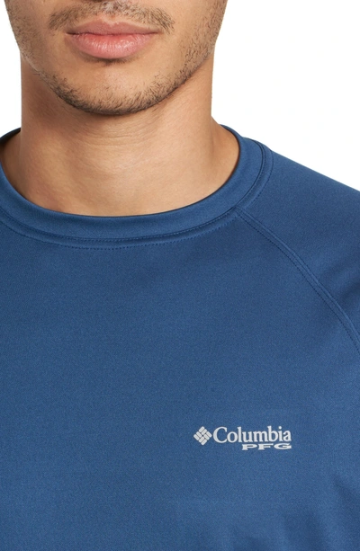 Shop Columbia Pfg Terminal Tackle Performance T-shirt In Night Tide Salmon Logo